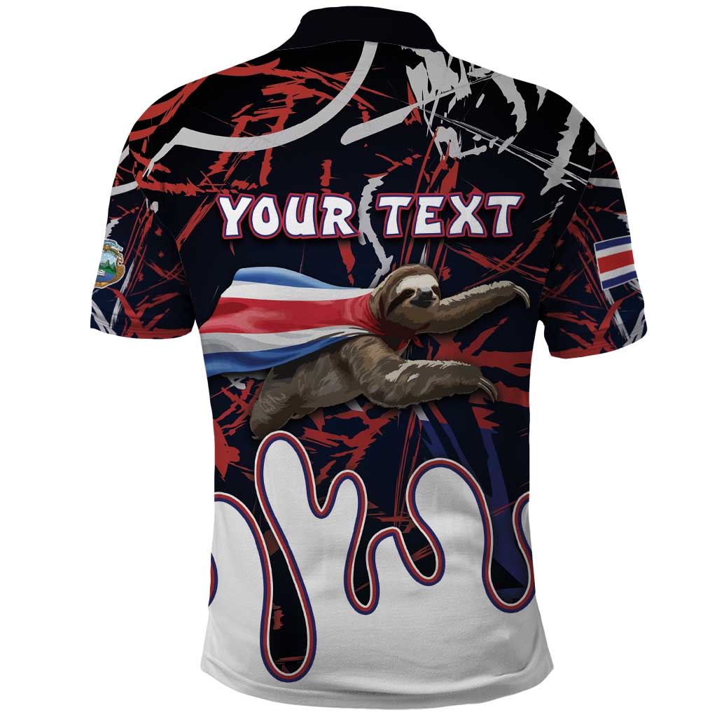 Personalized Costa Rica Polo Shirt Flying Sloth DT05