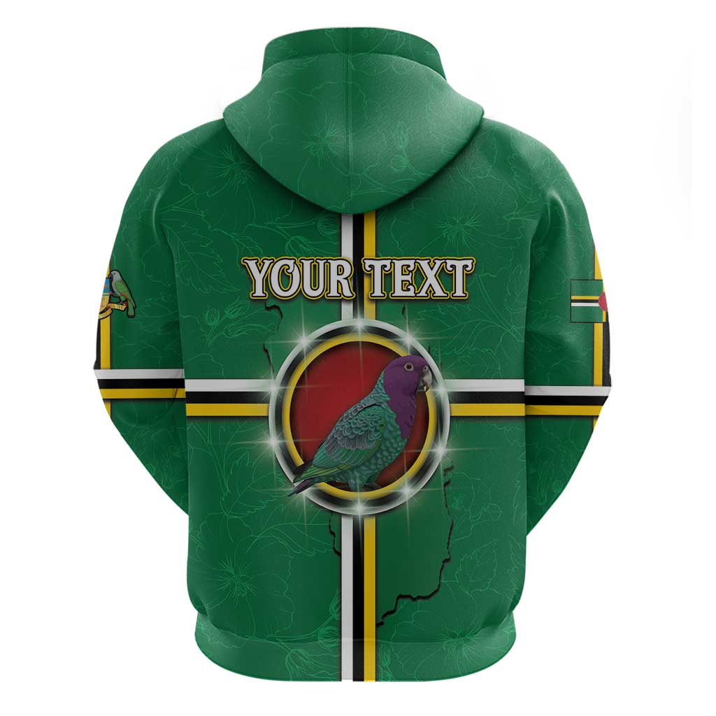 Personalized Dominica Hoodie Sisserou Parrot With Hibiscus Patterns DT05