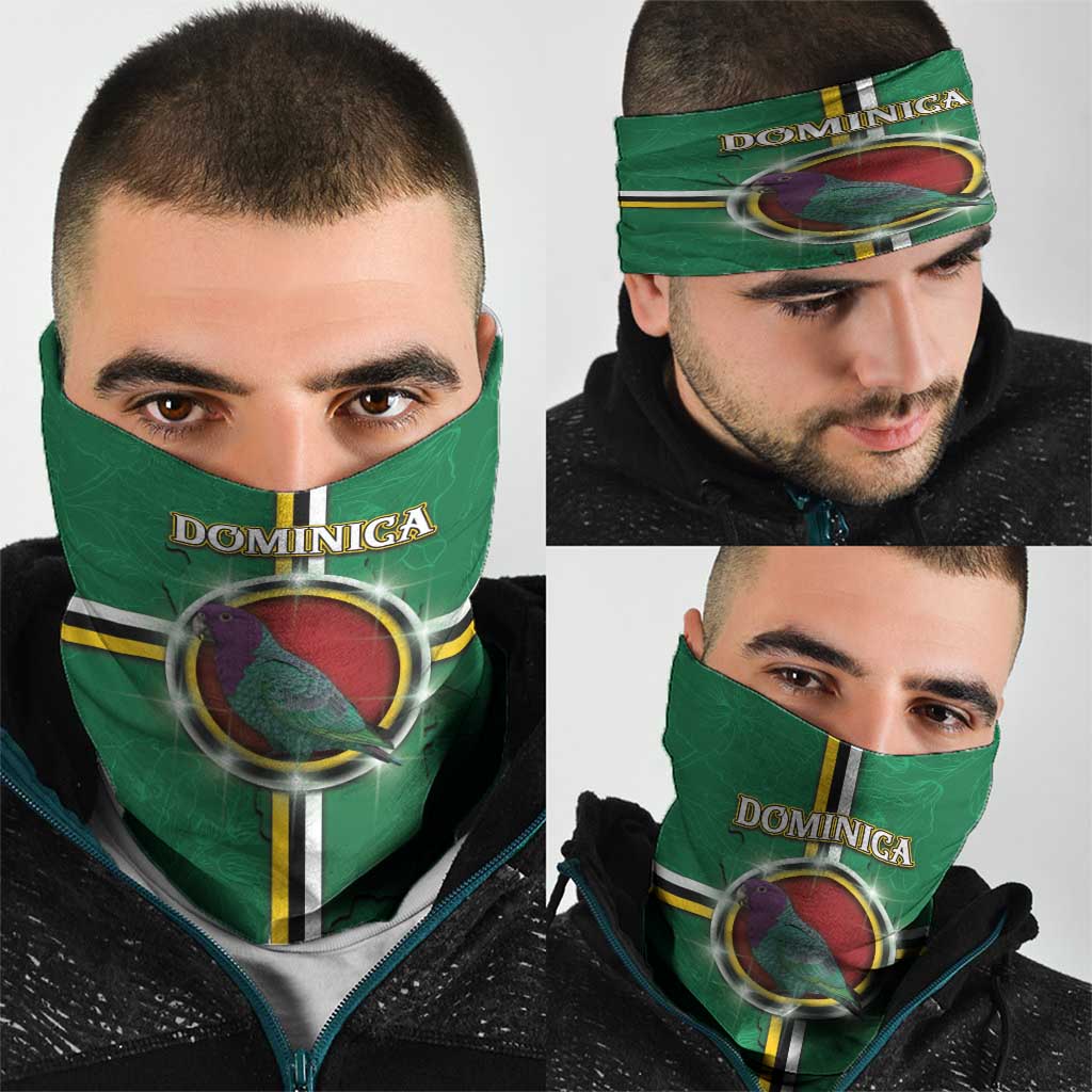 Dominica Neck Gaiter Sisserou Parrot With Hibiscus Patterns DT05