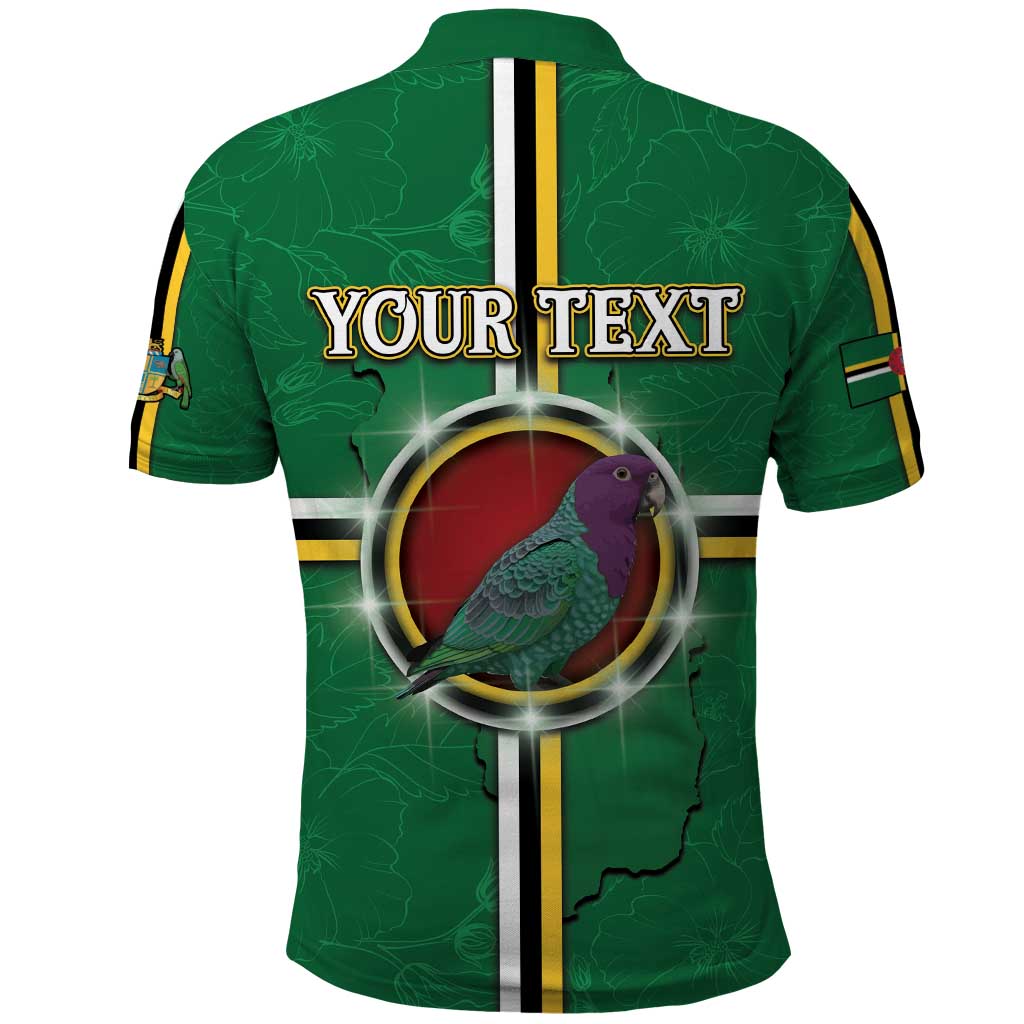 Personalized Dominica Polo Shirt Sisserou Parrot With Hibiscus Patterns DT05