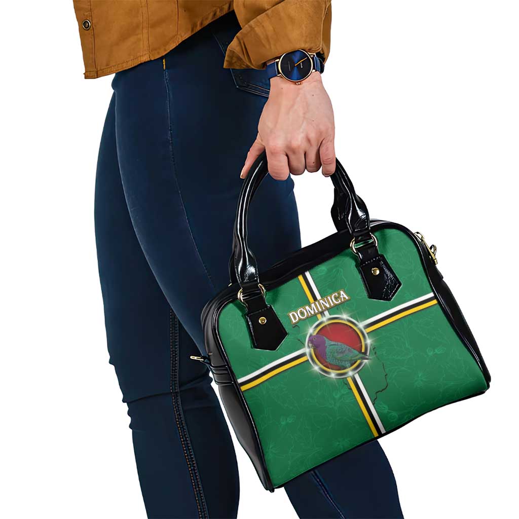Dominica Shoulder Handbag Sisserou Parrot With Hibiscus Patterns DT05