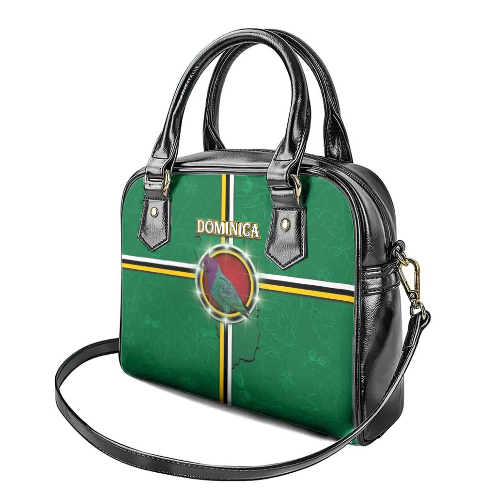 Dominica Shoulder Handbag Sisserou Parrot With Hibiscus Patterns DT05