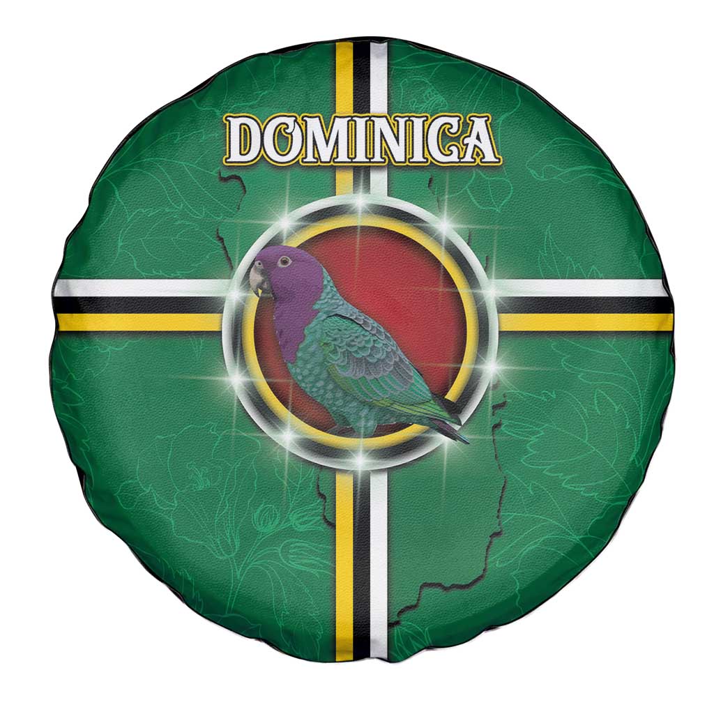 Dominica Spare Tire Cover Sisserou Parrot With Hibiscus Patterns DT05