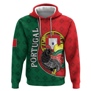 Personalized Portugal Hoodie Rooster With Coat Of Arms DT05