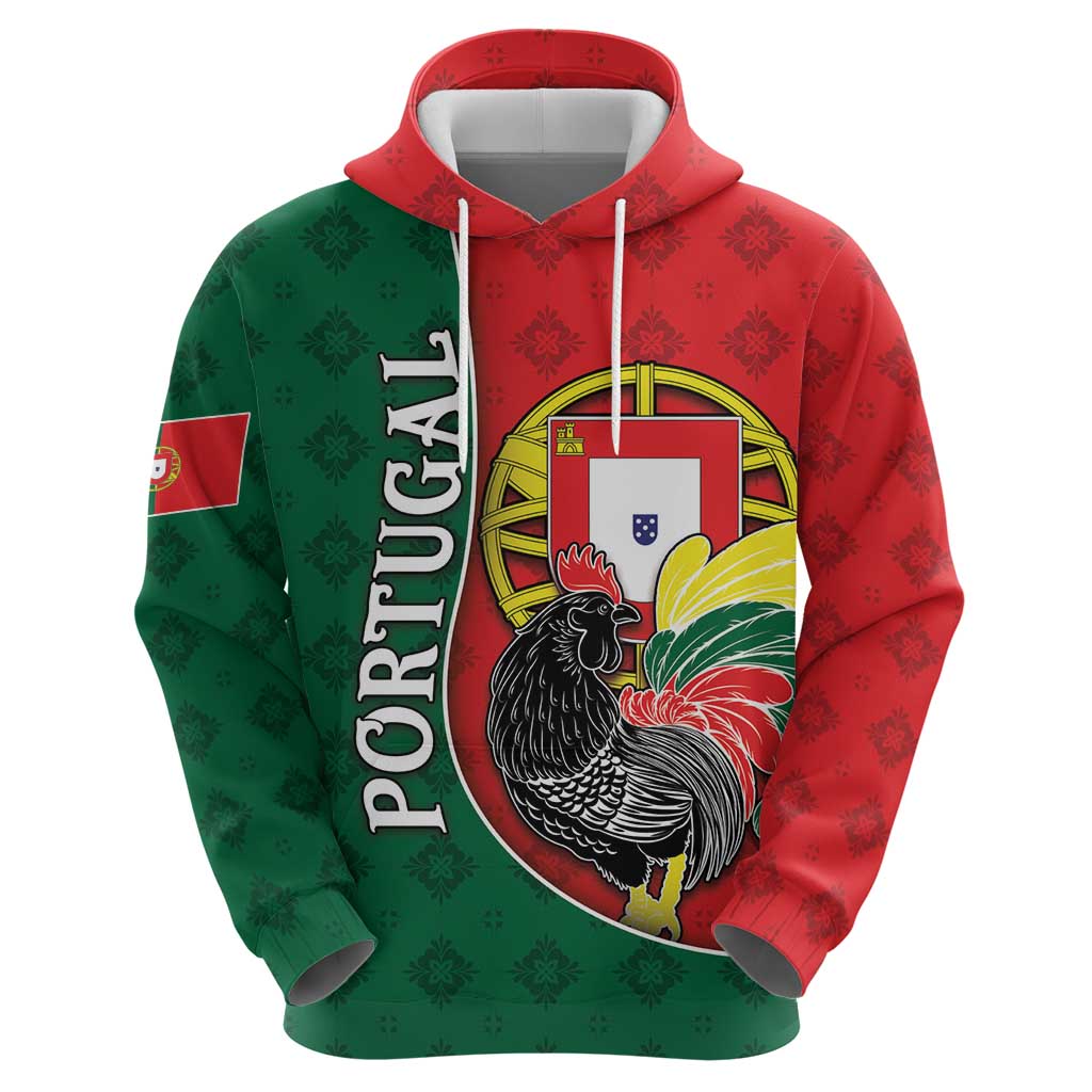 Personalized Portugal Hoodie Rooster With Coat Of Arms DT05