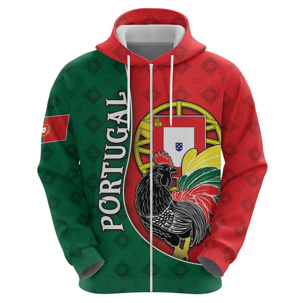 Personalized Portugal Hoodie Rooster With Coat Of Arms DT05