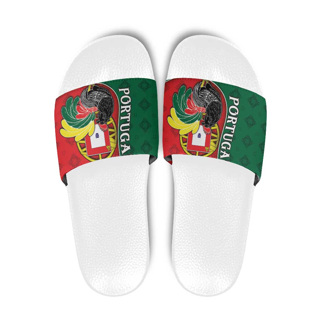 Portugal Slide Sandals Rooster With Coat Of Arms DT05