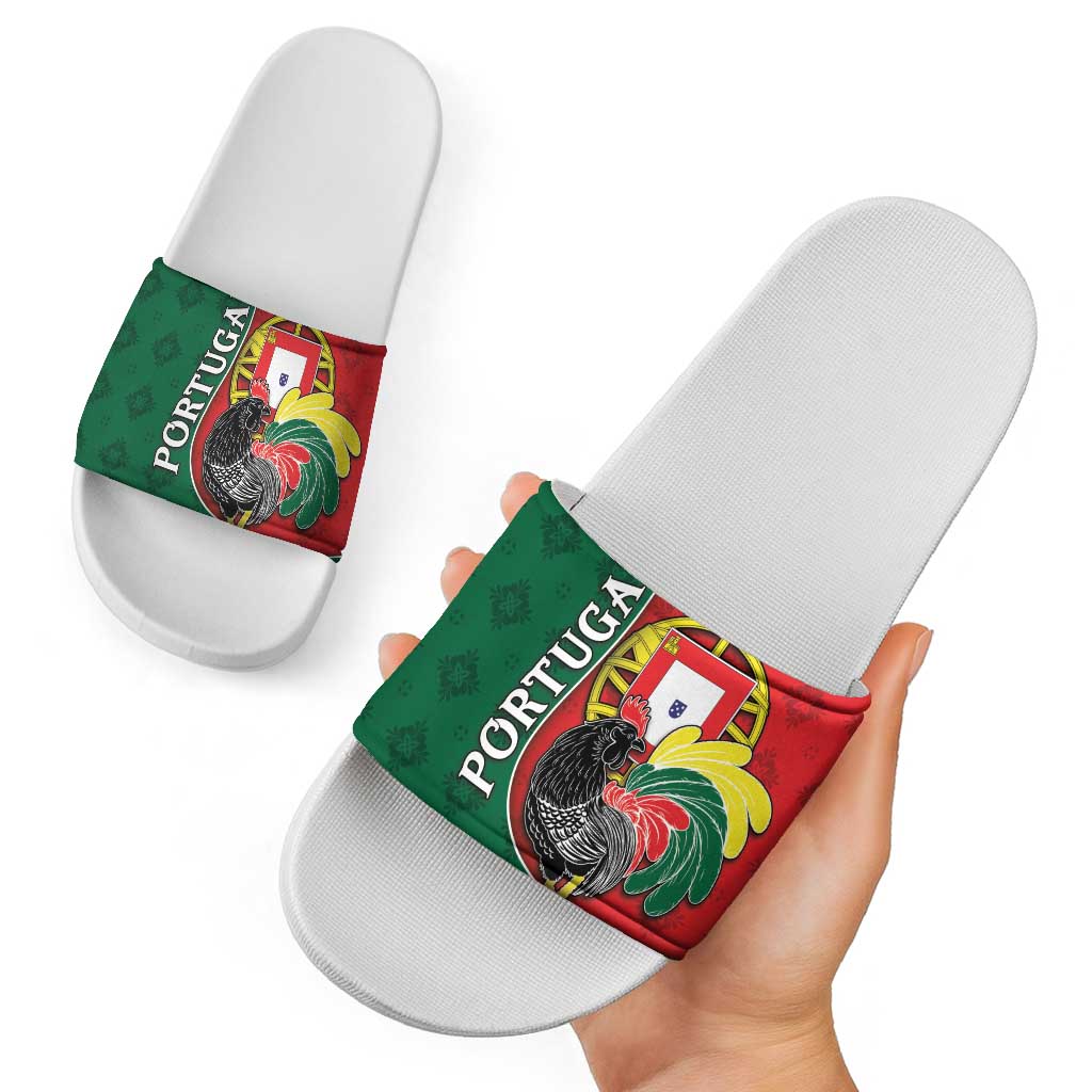 Portugal Slide Sandals Rooster With Coat Of Arms DT05