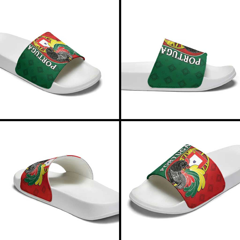Portugal Slide Sandals Rooster With Coat Of Arms DT05