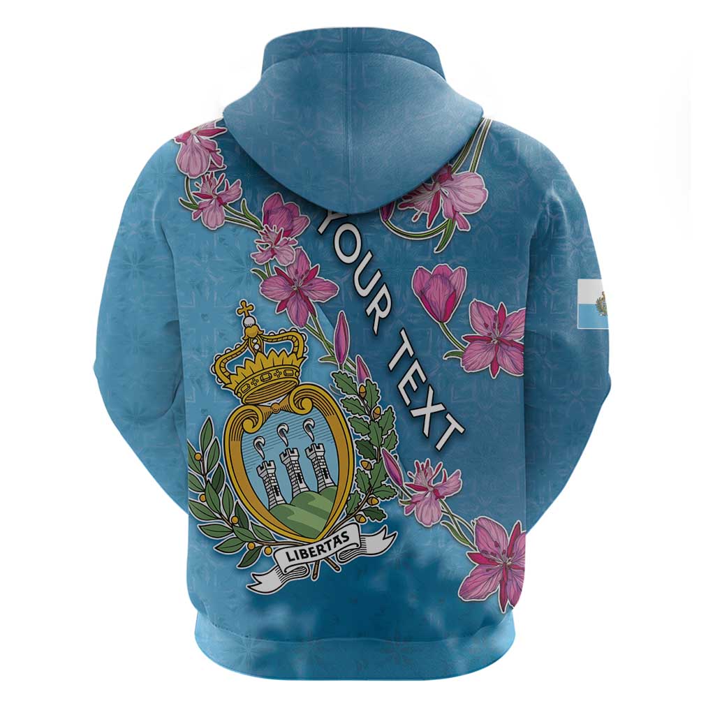 Personalized San Marino Hoodie The Cyclamen Cyprium With Coat Of Arms DT05