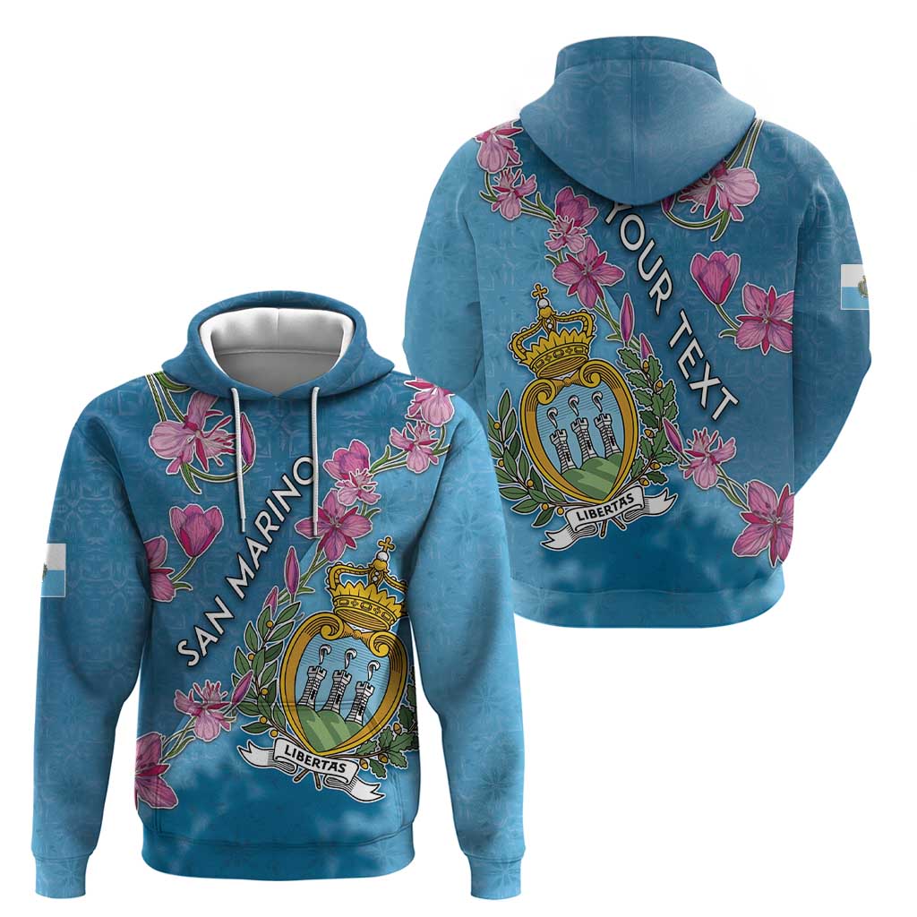 Personalized San Marino Hoodie The Cyclamen Cyprium With Coat Of Arms DT05