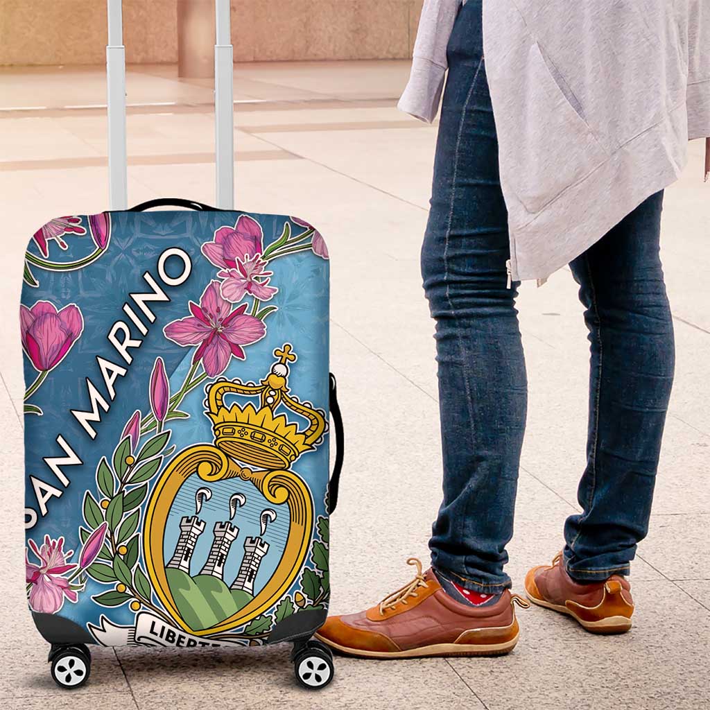 San Marino Luggage Cover The Cyclamen Cyprium With Coat Of Arms DT05