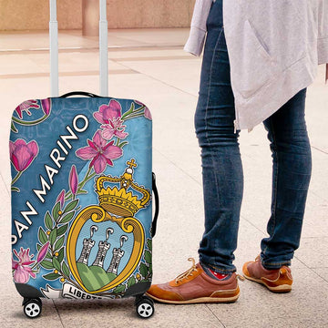 San Marino Luggage Cover The Cyclamen Cyprium With Coat Of Arms DT05