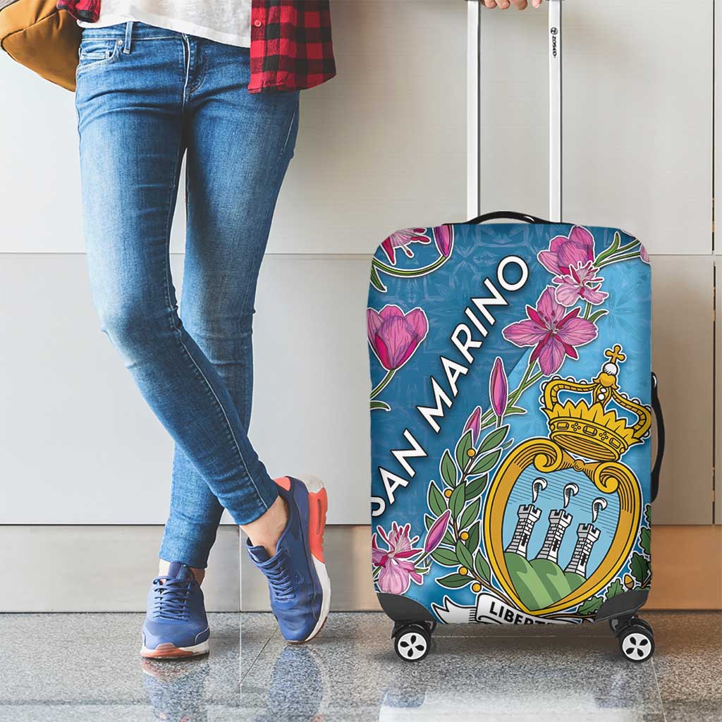 San Marino Luggage Cover The Cyclamen Cyprium With Coat Of Arms DT05