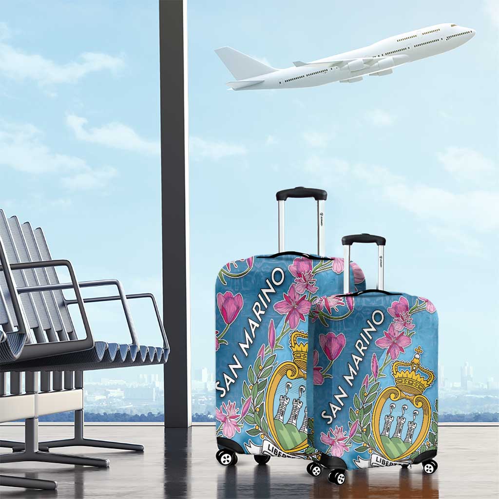San Marino Luggage Cover The Cyclamen Cyprium With Coat Of Arms DT05