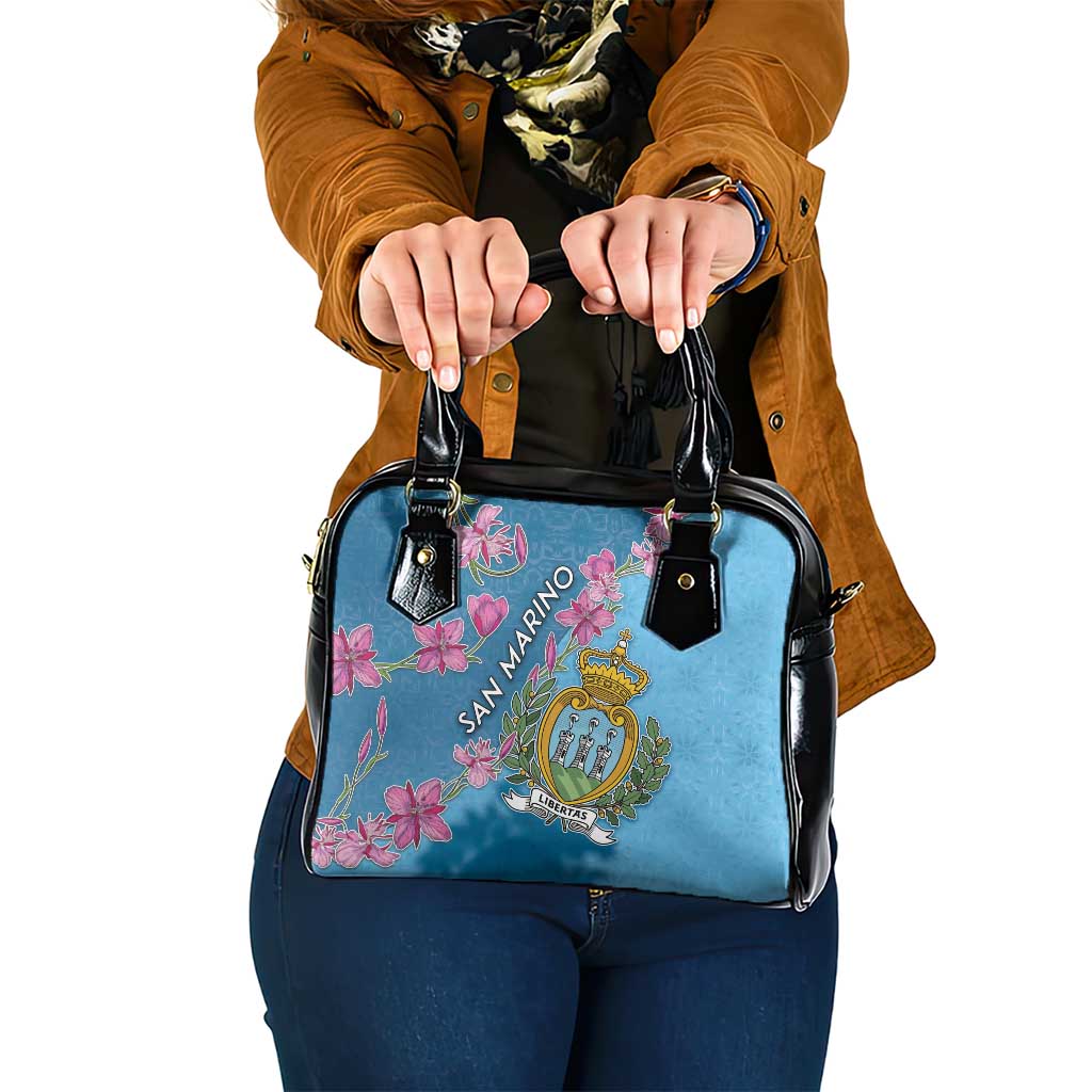 San Marino Shoulder Handbag The Cyclamen Cyprium With Coat Of Arms DT05