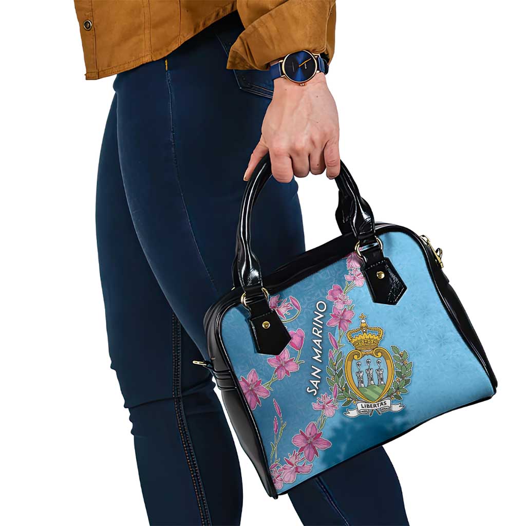 San Marino Shoulder Handbag The Cyclamen Cyprium With Coat Of Arms DT05