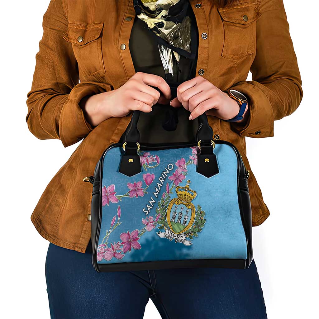 San Marino Shoulder Handbag The Cyclamen Cyprium With Coat Of Arms DT05