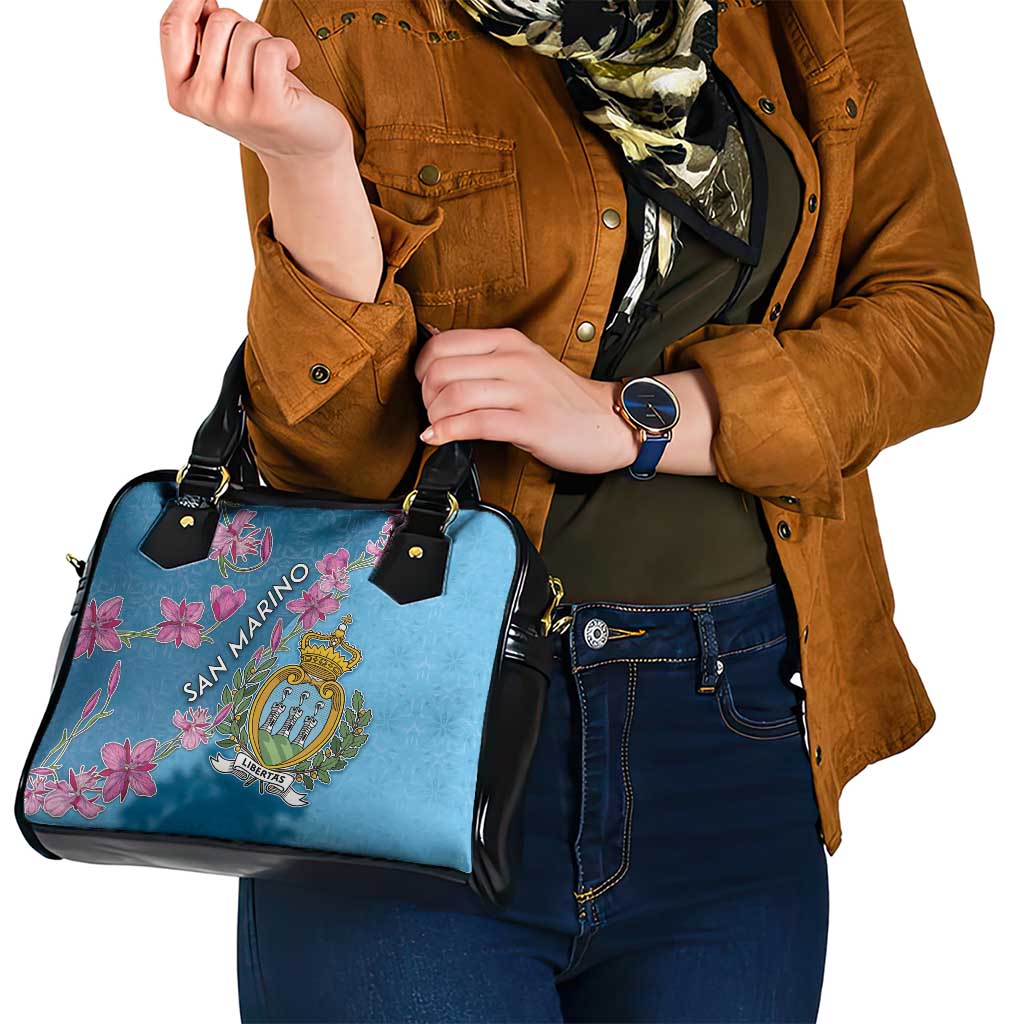 San Marino Shoulder Handbag The Cyclamen Cyprium With Coat Of Arms DT05
