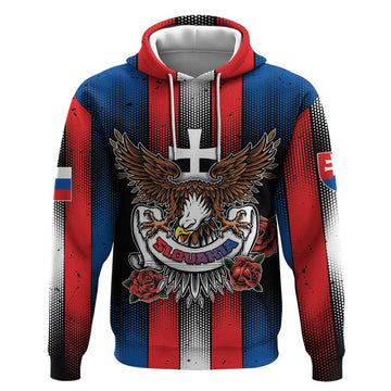 Personalized Slovakia Hoodie The Eagle Double Cross Symbol DT05