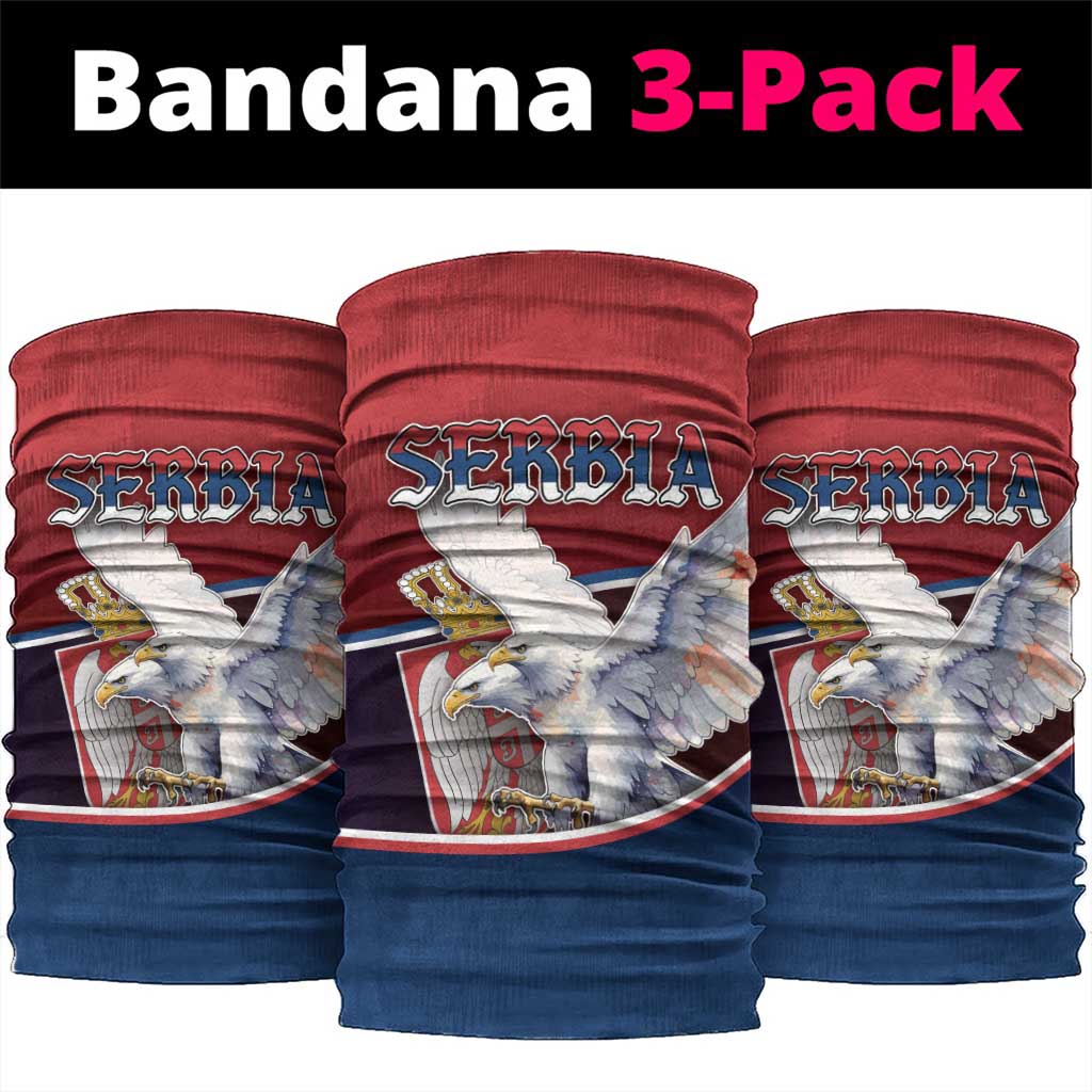 Serbia Neck Gaiter White Double Headed Eagle With Coat Of Arms DT05