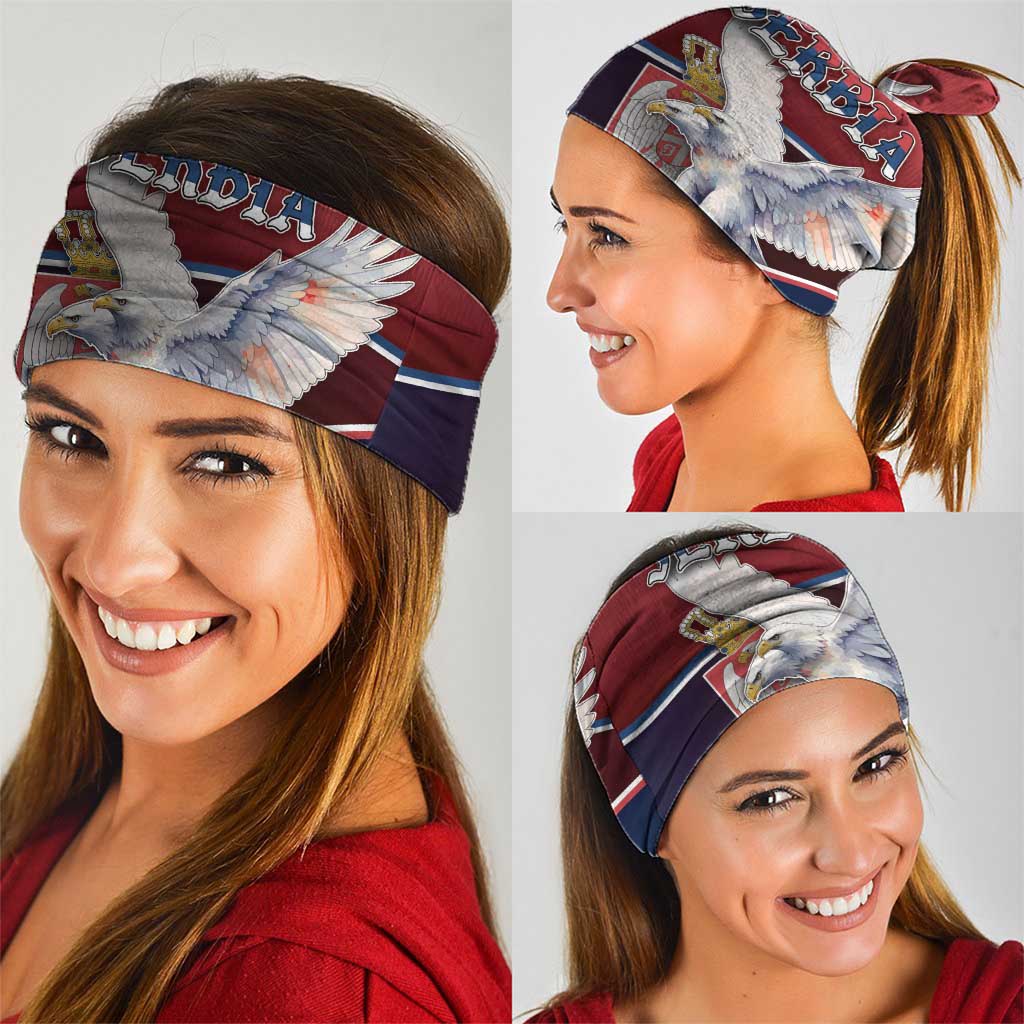 Serbia Neck Gaiter White Double Headed Eagle With Coat Of Arms DT05