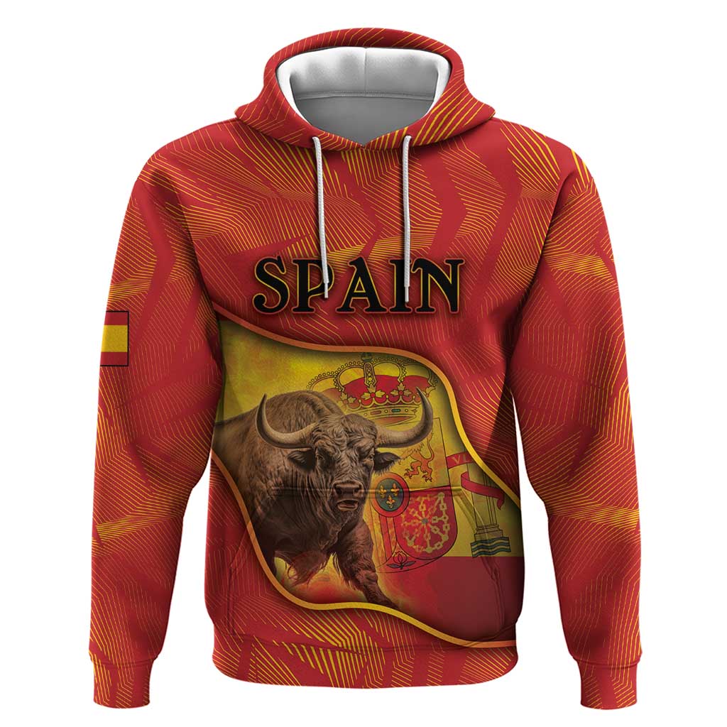 Personalized Spain Hoodie The Spanish Fighting Bull With Coat Of Arms DT05