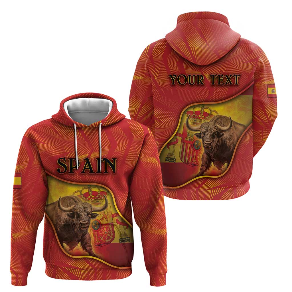 Personalized Spain Hoodie The Spanish Fighting Bull With Coat Of Arms DT05