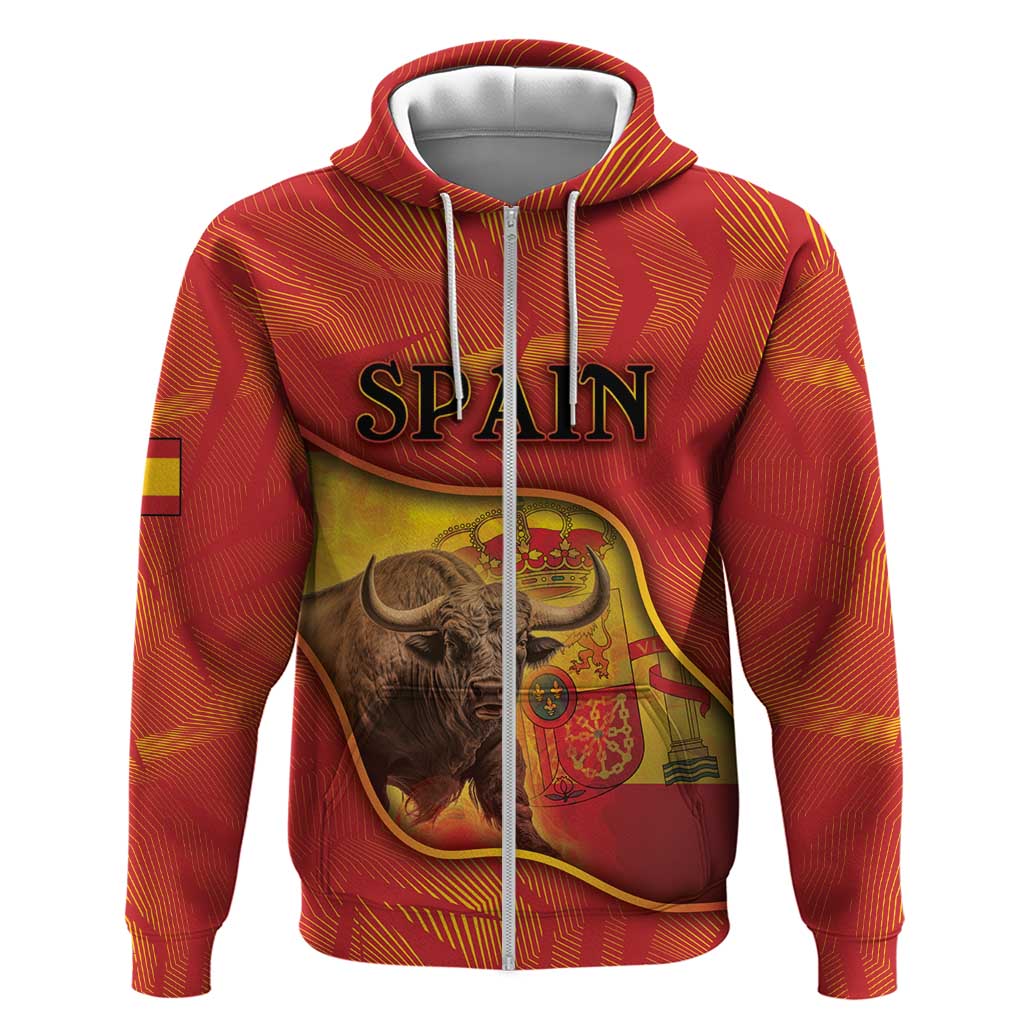 Personalized Spain Hoodie The Spanish Fighting Bull With Coat Of Arms DT05