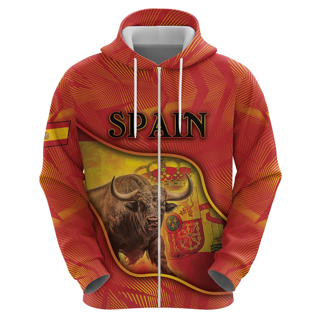 Personalized Spain Hoodie The Spanish Fighting Bull With Coat Of Arms DT05