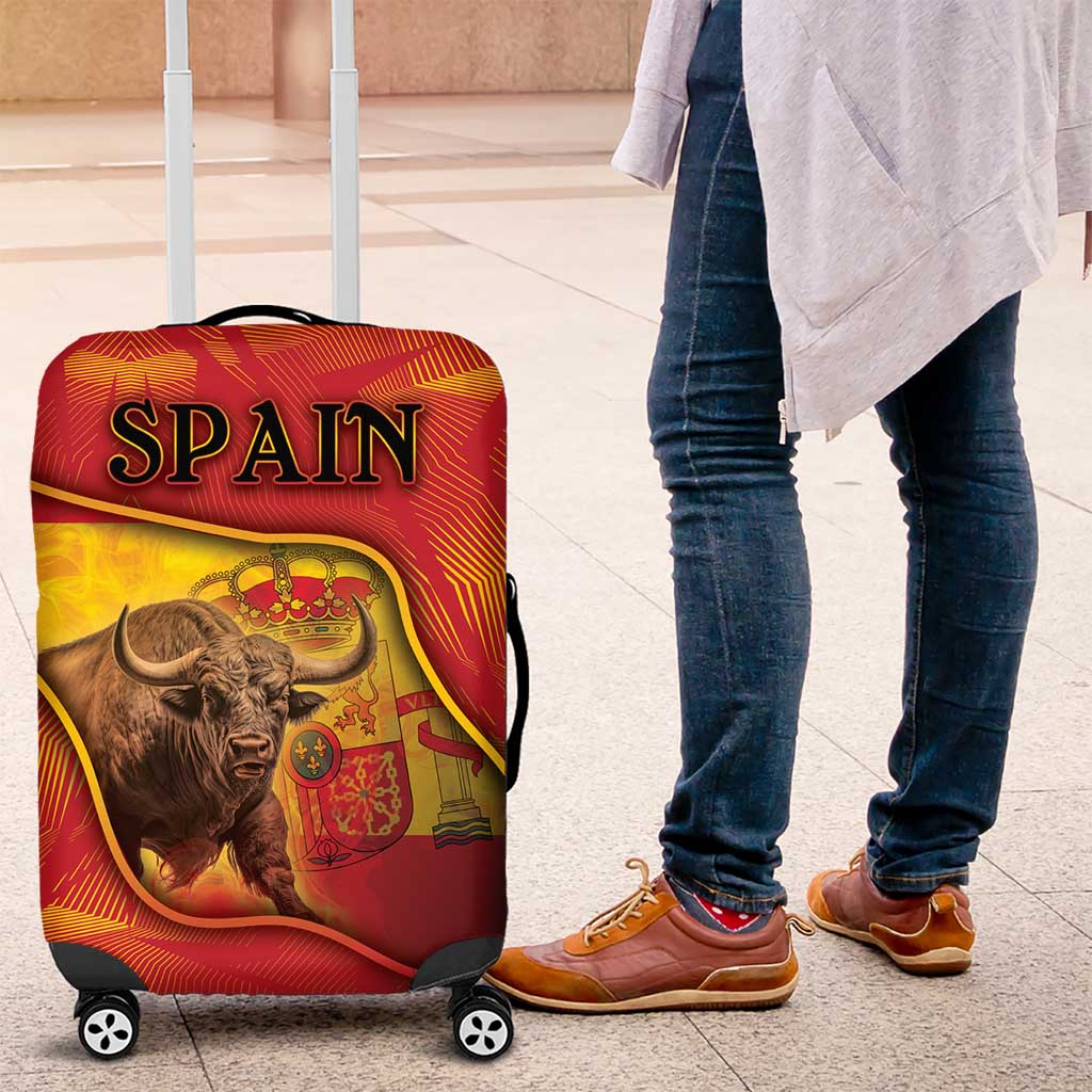 Spain Luggage Cover The Spanish Fighting Bull With Coat Of Arms DT05