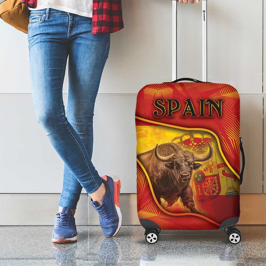 Spain Luggage Cover The Spanish Fighting Bull With Coat Of Arms DT05