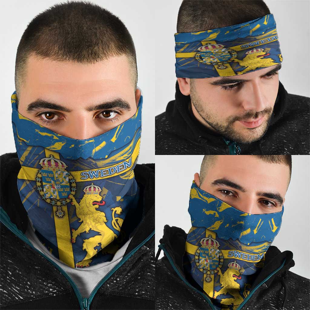 Sweden Neck Gaiter Coat Of Arms Unique Style DT05