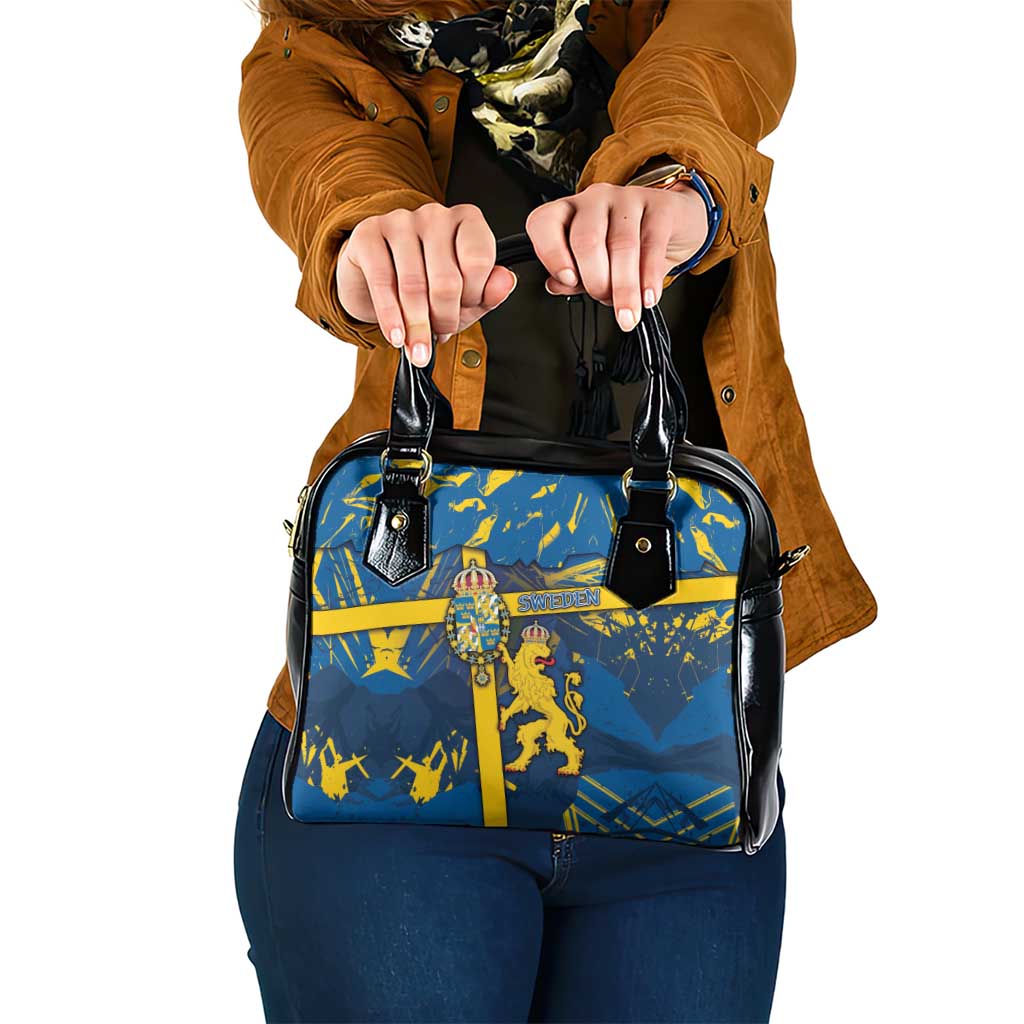 Sweden Shoulder Handbag Coat Of Arms Unique Style DT05