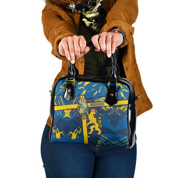 Sweden Shoulder Handbag Coat Of Arms Unique Style DT05