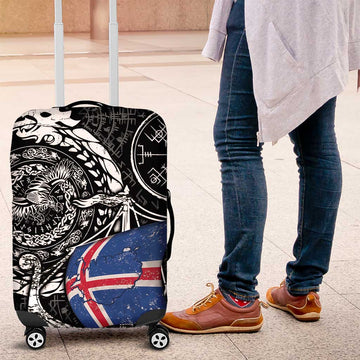 Viking Iceland Luggage Cover Icelander Viking Ship DT05