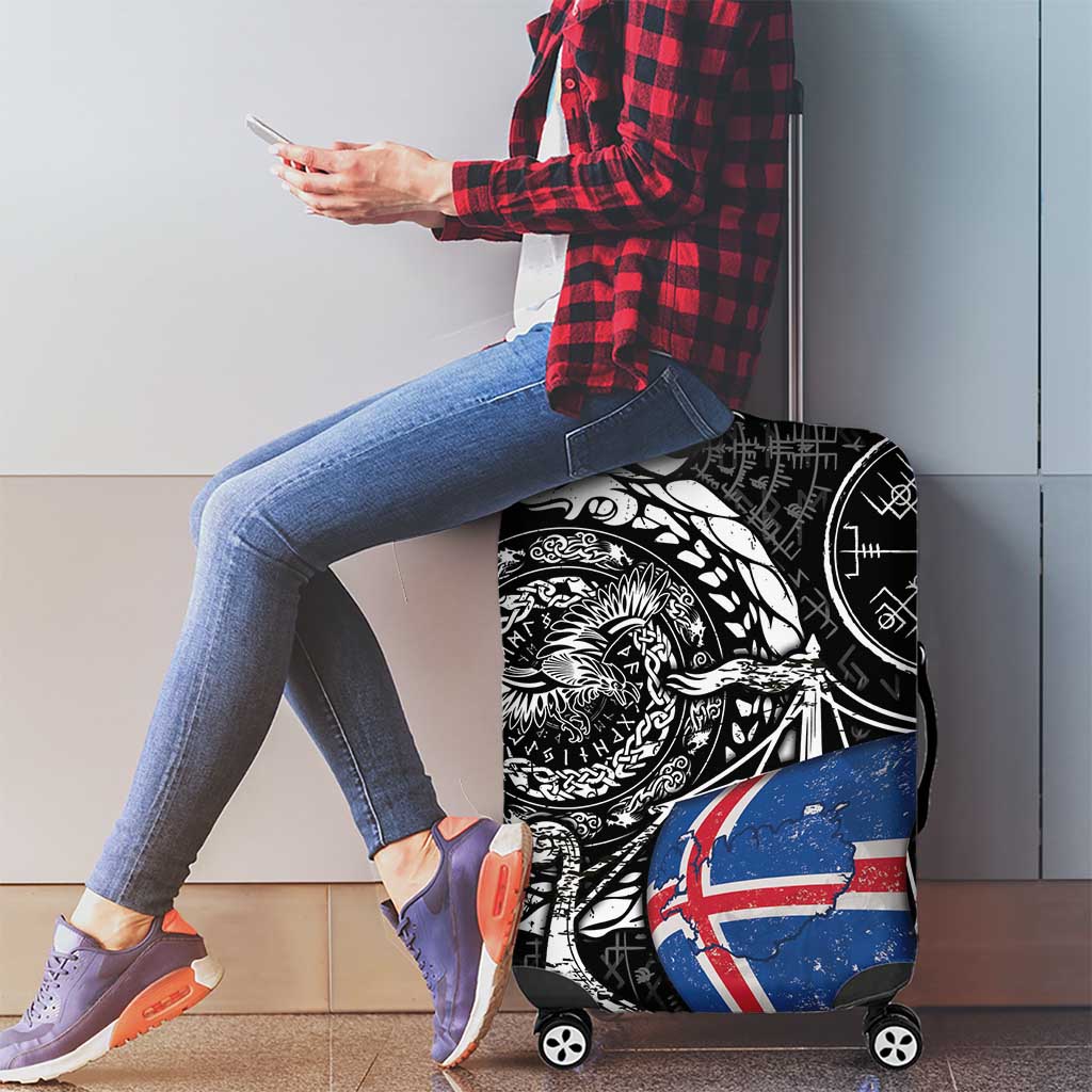 Viking Iceland Luggage Cover Icelander Viking Ship DT05