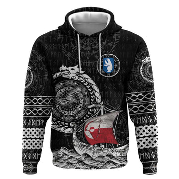 Personalized Viking Greenland Hoodie Greenlander Viking Ship DT05