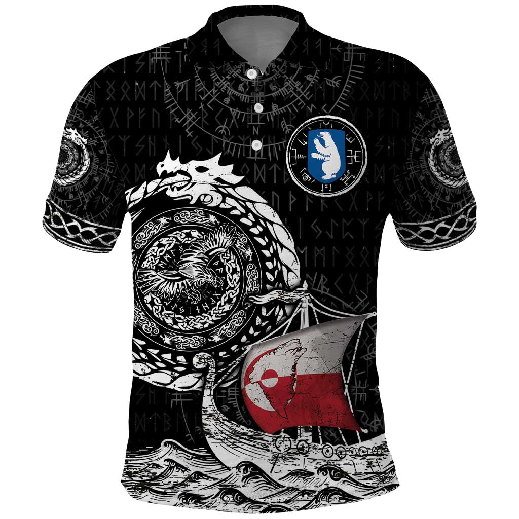 Personalized Viking Greenland Polo Shirt Greenlander Viking Ship DT05