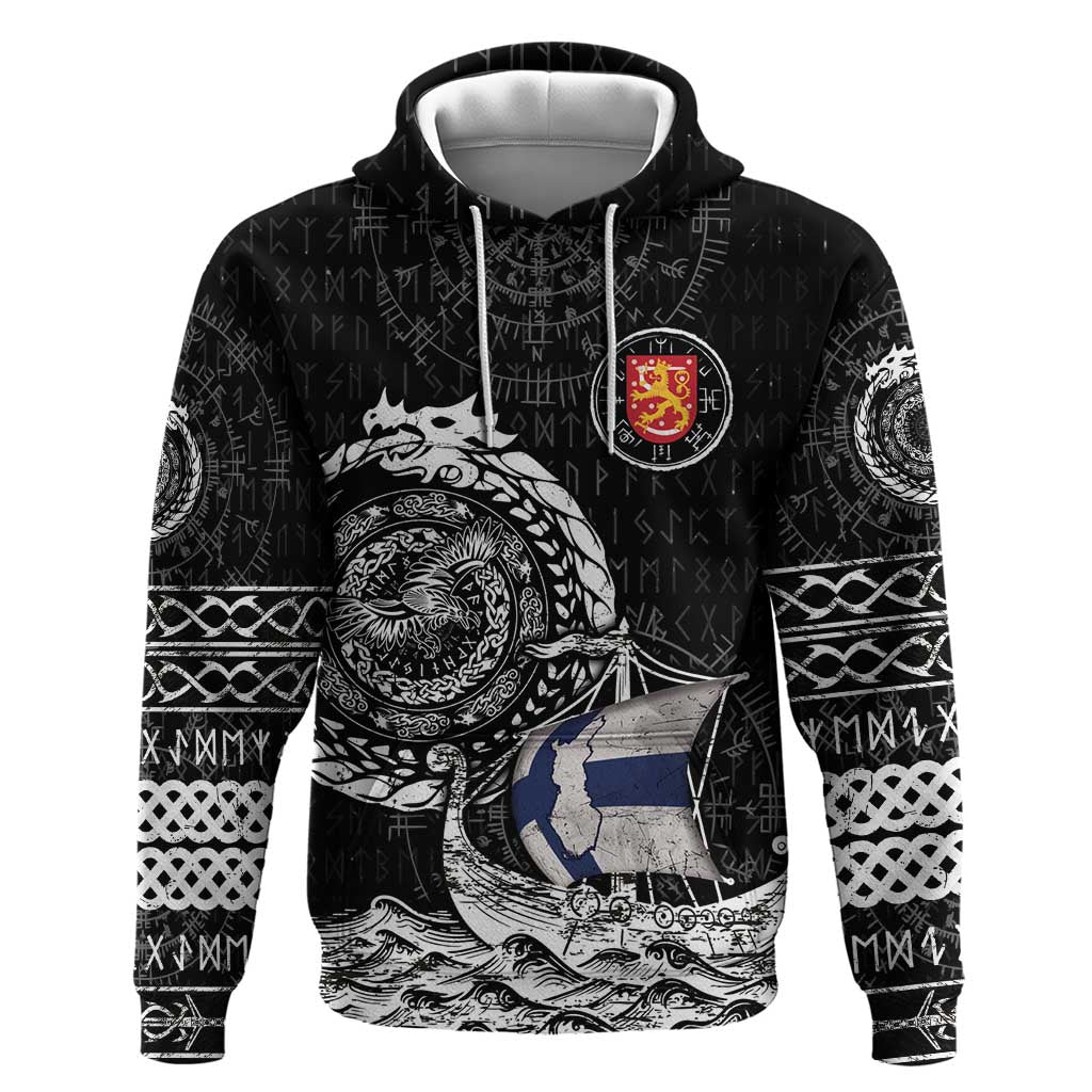 Personalized Viking Finland Hoodie Finnish Viking Ship DT05