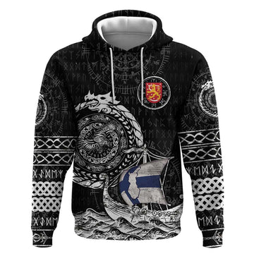 Personalized Viking Finland Hoodie Finnish Viking Ship DT05