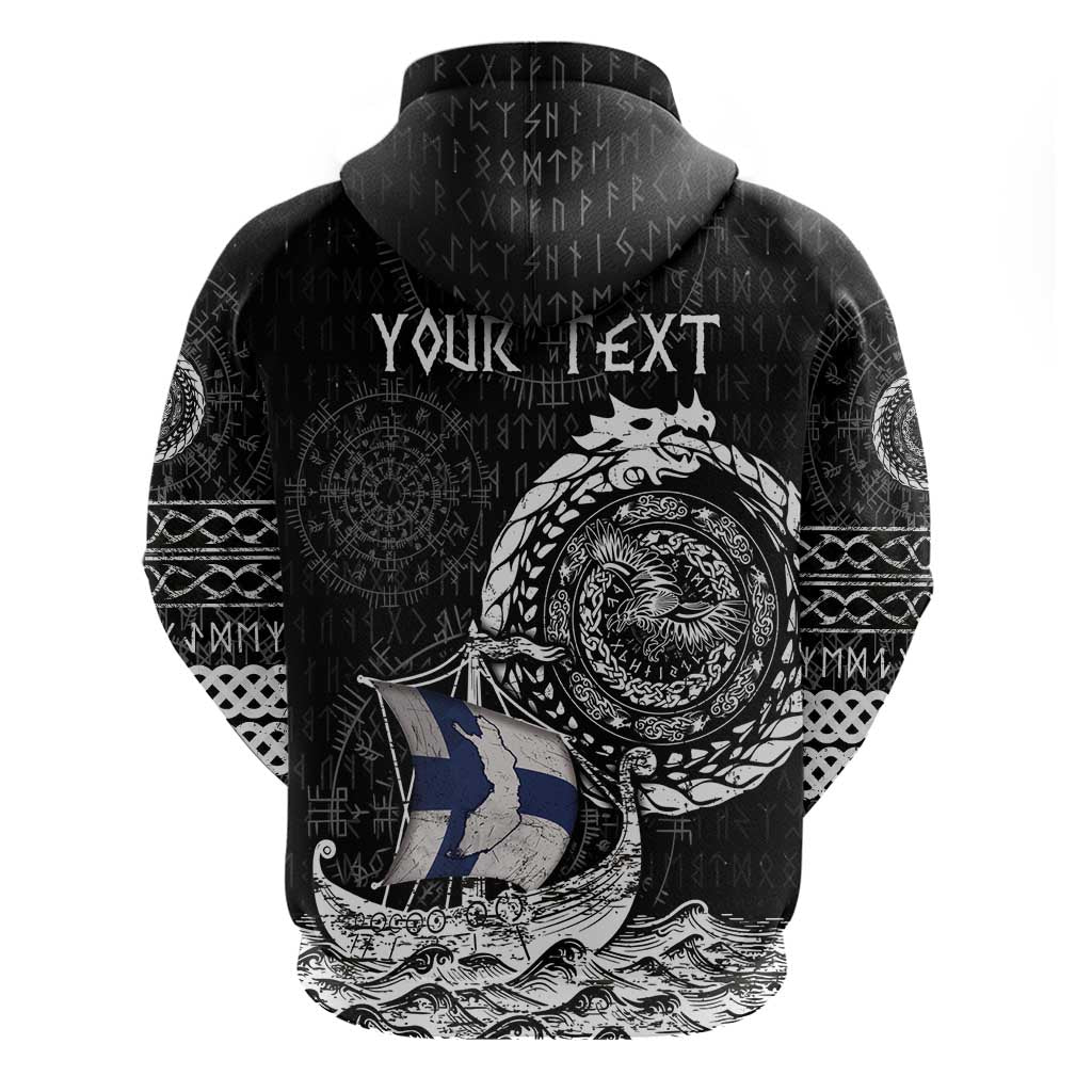 Personalized Viking Finland Hoodie Finnish Viking Ship DT05