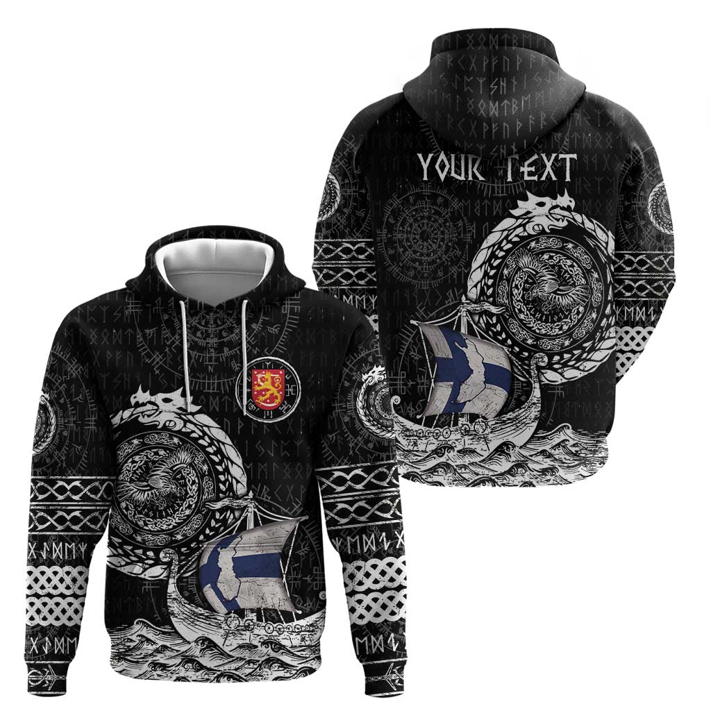 Personalized Viking Finland Hoodie Finnish Viking Ship DT05