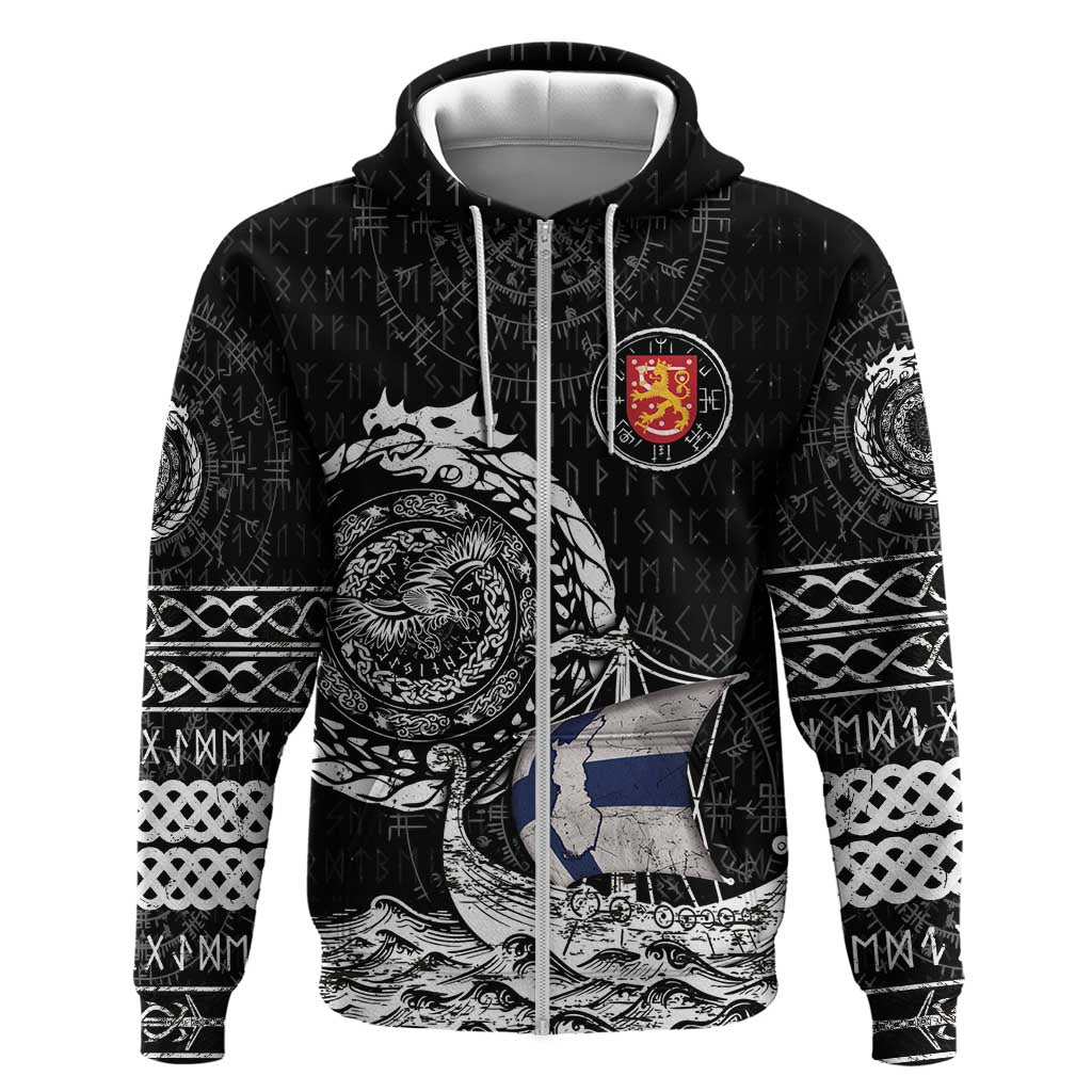 Personalized Viking Finland Hoodie Finnish Viking Ship DT05