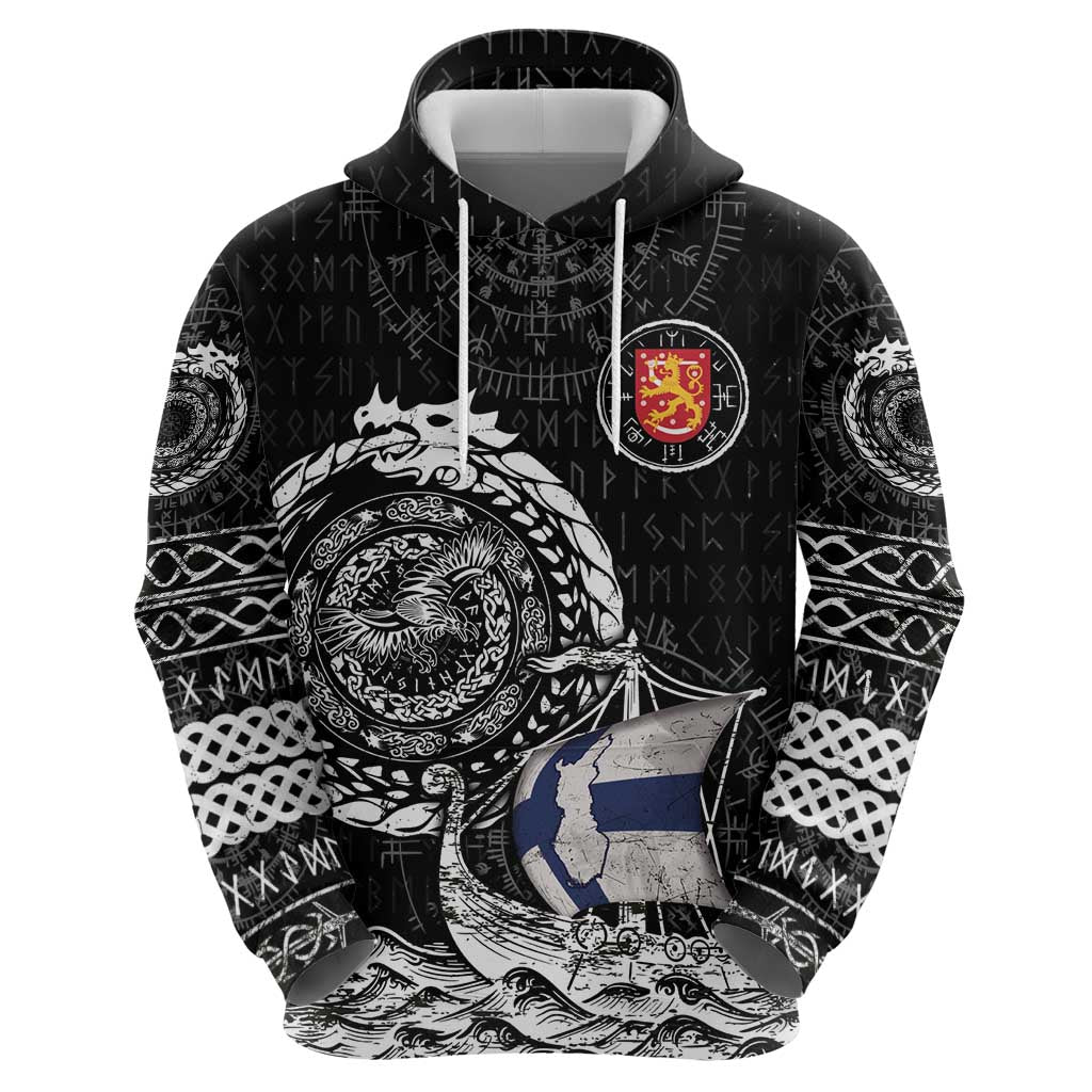 Personalized Viking Finland Hoodie Finnish Viking Ship DT05