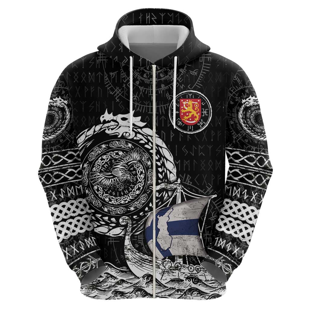 Personalized Viking Finland Hoodie Finnish Viking Ship DT05