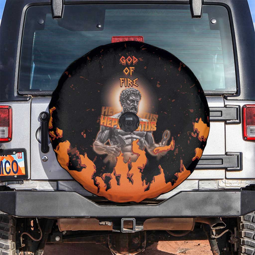 Ancient Greek Hephaestus Spare Tire Cover God Of Fire DT05
