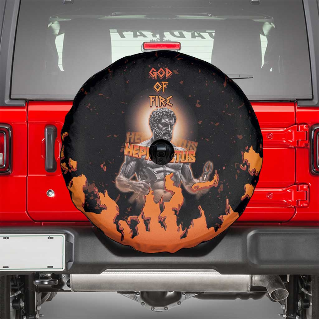 Ancient Greek Hephaestus Spare Tire Cover God Of Fire DT05