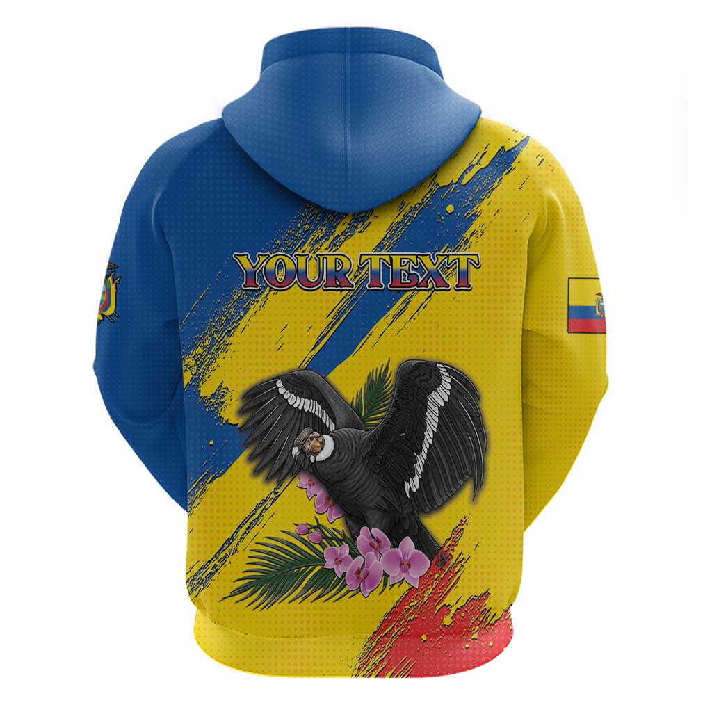 Personalized Ecuador Hoodie Andean Condor With Phalaenopsis Orchid DT05