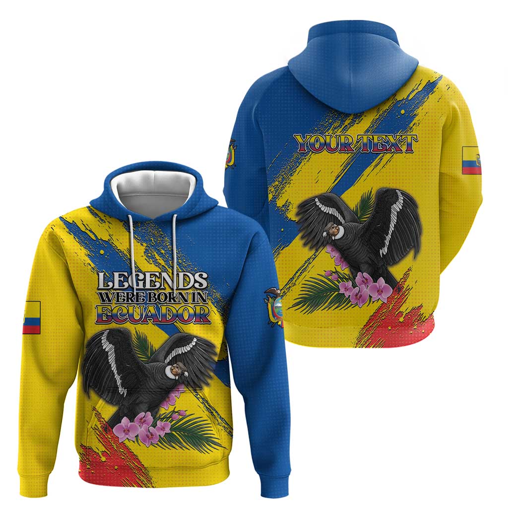 Personalized Ecuador Hoodie Andean Condor With Phalaenopsis Orchid DT05